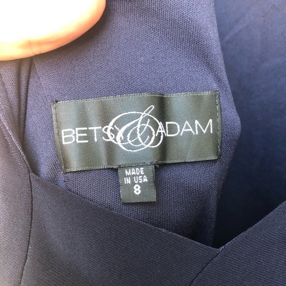 Betsy & Adam Blouson Mini Dress Size 8 Sequin Skirt Black Copper Sleeveless - Picture 11 of 12